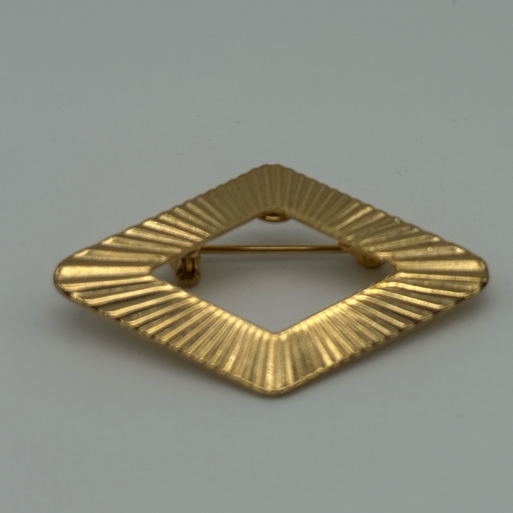 Vintage 1980's Rhombus Gold-Toned Brooch / Lapel Pin, Nani’s Collection